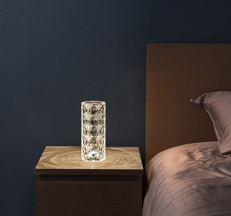 Dexo Nordic Crystal USB Table Lamp – Touch Dimming Diamond Night Light