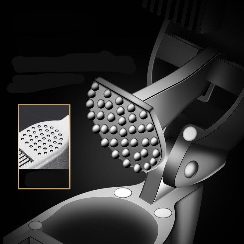 Aluminum Alloy, Easy to Use Kitchen Tool, Modern & Durable Garlic Crusher